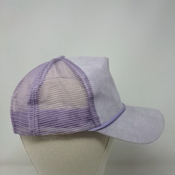 Unbranded Snapback Mesh Back Rope Trucker Hat Purple One Size Blank - Picture 4 of 7